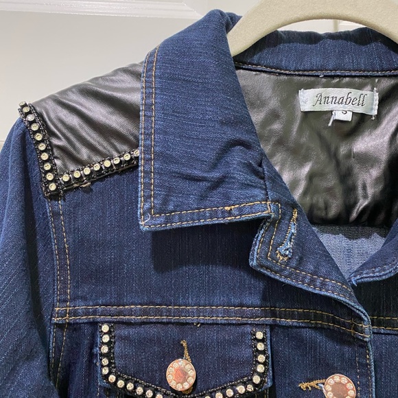 EUC fun Annabell Jean jacket with bling. - Picture 5 of 8